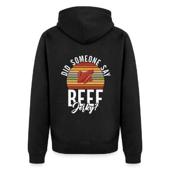 Beef Jerky Gift Beef Jerky Lover - Veste à capuche bio Premium Unisexe - noir - Dos - Nico (187cm)