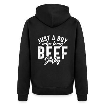 Beef Jerky Gift Beef Jerky Lover - Veste à capuche bio Premium Unisexe - noir - Dos - Nico (187cm)
