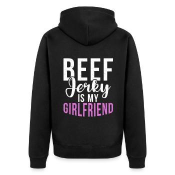 Beef Jerky Gift Beef Jerky Lover - Veste à capuche bio Premium Unisexe - noir - Dos - Nico (187cm)