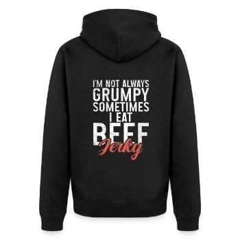 Beef Jerky Gift Beef Jerky Lover - Veste à capuche bio Premium Unisexe - noir - Dos - Nico (187cm)
