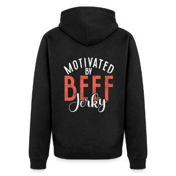 Beef Jerky Gift Beef Jerky Lover - Veste à capuche bio Premium Unisexe - noir - Dos - Nico (187cm)