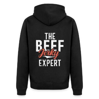 Beef Jerky Gift Beef Jerky Lover - Veste à capuche bio Premium Unisexe - noir - Dos - Nico (187cm)