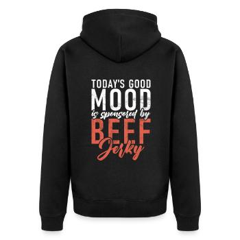 Beef Jerky Gift Beef Jerky Lover - Veste à capuche bio Premium Unisexe - noir - Dos - Nico (187cm)