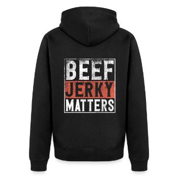 Beef Jerky Gift Beef Jerky Lover - Veste à capuche bio Premium Unisexe - noir - Dos - Nico (187cm)