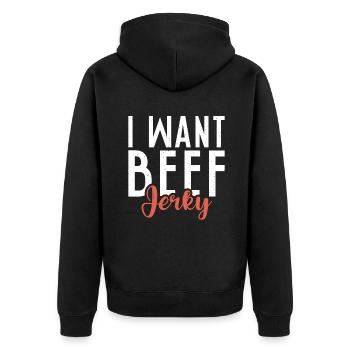 Beef Jerky Gift Beef Jerky Lover - Veste à capuche bio Premium Unisexe - noir - Dos - Nico (187cm)