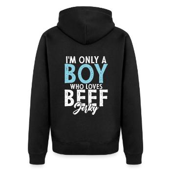 Beef Jerky Gift Beef Jerky Lover - Veste à capuche bio Premium Unisexe - noir - Dos - Nico (187cm)