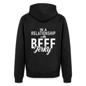 Beef Jerky Gift Beef Jerky Lover - Veste à capuche bio Premium Unisexe - noir - Dos - Nico (187cm)