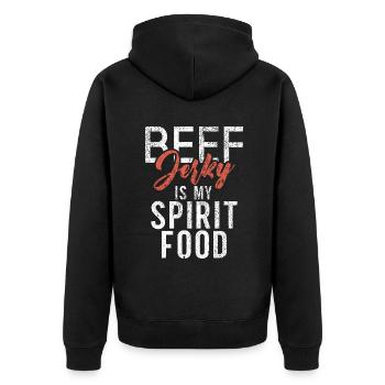 Beef Jerky Gift Beef Jerky Lover - Veste à capuche bio Premium Unisexe - noir - Dos - Nico (187cm)