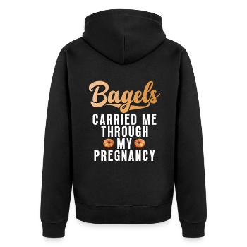Cadeaux Bagel Bagel Lover - Veste à capuche bio Premium Unisexe - noir - Dos - Nico (187cm)