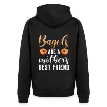 Cadeaux Bagel Bagel Lover - Veste à capuche bio Premium Unisexe - noir - Dos - Nico (187cm)