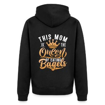 Cadeaux Bagel Bagel Lover - Veste à capuche bio Premium Unisexe - noir - Dos - Nico (187cm)