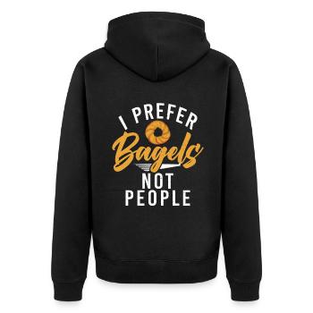 Cadeaux Bagel Bagel Lover - Veste à capuche bio Premium Unisexe - noir - Dos - Nico (187cm)