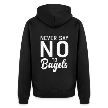 Cadeaux Bagel Bagel Lover - Veste à capuche bio Premium Unisexe - noir - Dos - Nico (187cm)