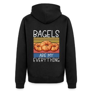Cadeaux Bagel Bagel Lover - Veste à capuche bio Premium Unisexe - noir - Dos - Nico (187cm)