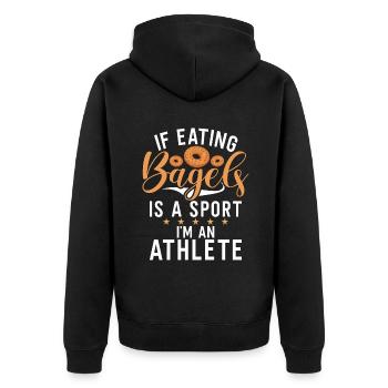 Cadeaux Bagel Bagel Lover - Veste à capuche bio Premium Unisexe - noir - Dos - Nico (187cm)