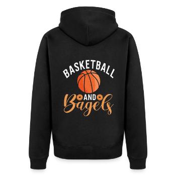 Cadeaux Bagel Bagel Lover - Veste à capuche bio Premium Unisexe - noir - Dos - Nico (187cm)