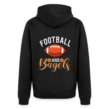 Cadeaux Bagel Bagel Lover - Veste à capuche bio Premium Unisexe - noir - Dos - Nico (187cm)