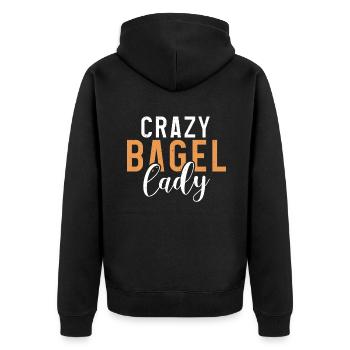 Cadeaux Bagel Bagel Lover - Veste à capuche bio Premium Unisexe - noir - Dos - Nico (187cm)