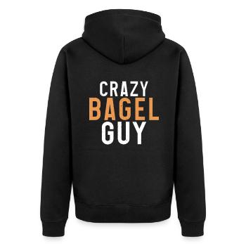 Cadeaux Bagel Bagel Lover - Veste à capuche bio Premium Unisexe - noir - Dos - Nico (187cm)