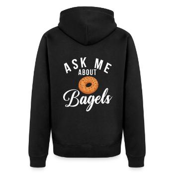 Cadeaux Bagel Bagel Lover - Veste à capuche bio Premium Unisexe - noir - Dos - Nico (187cm)