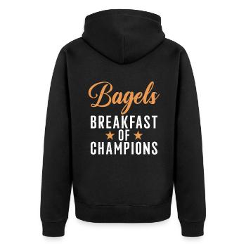 Cadeaux Bagel Bagel Lover - Veste à capuche bio Premium Unisexe - noir - Dos - Nico (187cm)