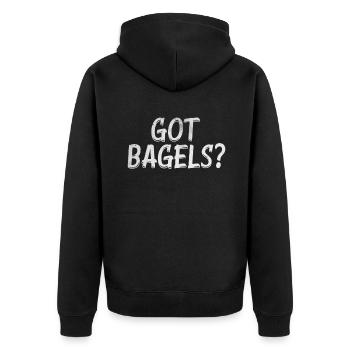 Cadeaux Bagel Bagel Lover - Veste à capuche bio Premium Unisexe - noir - Dos - Nico (187cm)