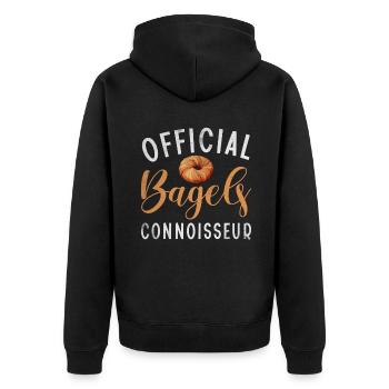Cadeaux Bagel Bagel Lover - Veste à capuche bio Premium Unisexe - noir - Dos - Nico (187cm)