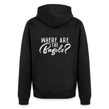 Cadeaux Bagel Bagel Lover - Veste à capuche bio Premium Unisexe - noir - Dos - Nico (187cm)