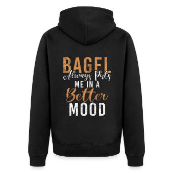 Cadeaux Bagel Bagel Lover - Veste à capuche bio Premium Unisexe - noir - Dos - Nico (187cm)