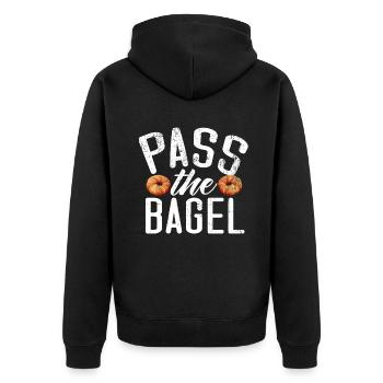 Cadeaux Bagel Bagel Lover - Veste à capuche bio Premium Unisexe - noir - Dos - Nico (187cm)