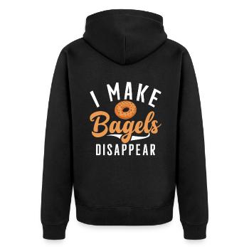 Cadeaux Bagel Bagel Lover - Veste à capuche bio Premium Unisexe - noir - Dos - Nico (187cm)