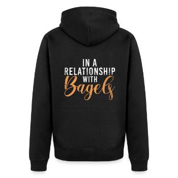 Cadeaux Bagel Bagel Lover - Veste à capuche bio Premium Unisexe - noir - Dos - Nico (187cm)