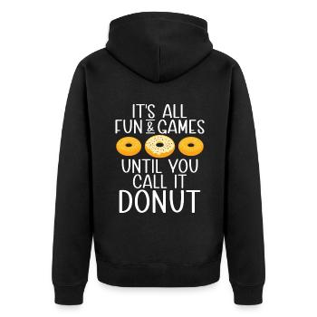 Cadeaux Bagel Bagel Lover - Veste à capuche bio Premium Unisexe - noir - Dos - Nico (187cm)