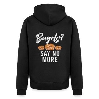Cadeaux Bagel Bagel Lover - Veste à capuche bio Premium Unisexe - noir - Dos - Nico (187cm)
