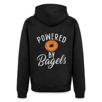 Cadeaux Bagel Bagel Lover - Veste à capuche bio Premium Unisexe - noir - Dos - Nico (187cm)