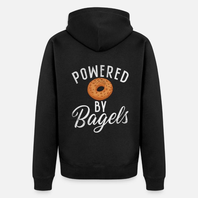 Cadeaux Bagel Bagel Lover - Veste à capuche bio Premium Unisexe - noir