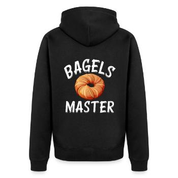 Cadeaux Bagel Bagel Lover - Veste à capuche bio Premium Unisexe - noir - Dos - Nico (187cm)