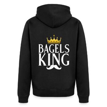 Cadeaux Bagel Bagel Lover - Veste à capuche bio Premium Unisexe - noir - Dos - Nico (187cm)
