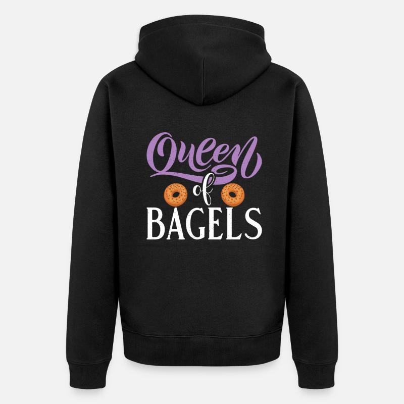 Cadeaux Bagel Bagel Lover - Veste à capuche bio Premium Unisexe - noir