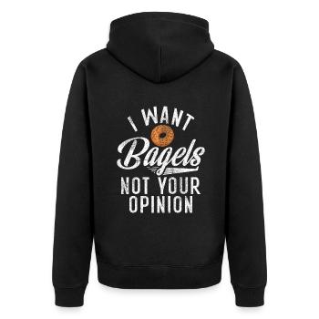 Cadeaux Bagel Bagel Lover - Veste à capuche bio Premium Unisexe - noir - Dos - Nico (187cm)