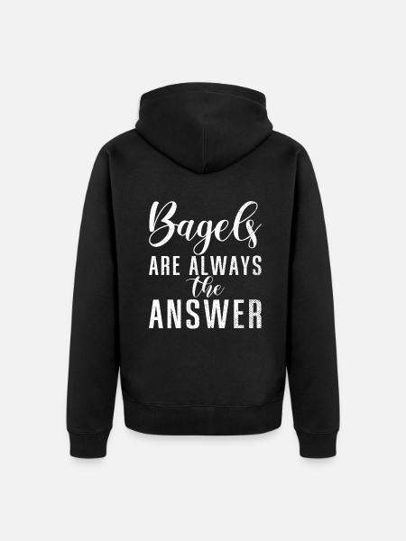 Cadeaux Bagel Bagel Lover - Veste à capuche bio Premium Unisexe - noir