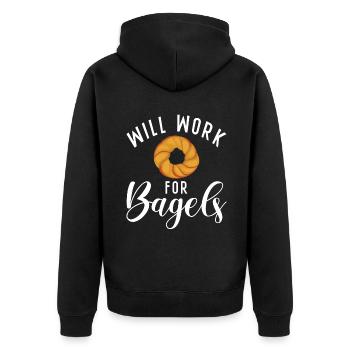 Cadeaux Bagel Bagel Lover - Veste à capuche bio Premium Unisexe - noir - Dos - Nico (187cm)