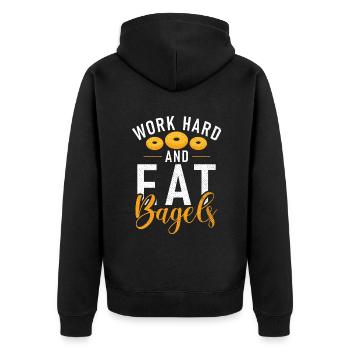Cadeaux Bagel Bagel Lover - Veste à capuche bio Premium Unisexe - noir - Dos - Nico (187cm)