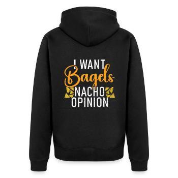 Cadeaux Bagel Bagel Lover - Veste à capuche bio Premium Unisexe - noir - Dos - Nico (187cm)