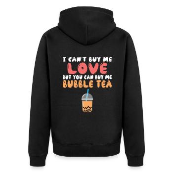 Bubble Tea Lover Cadeau - Veste à capuche bio Premium Unisexe - noir - Dos - Nico (187cm)
