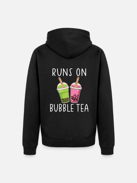 Bubble Tea Lover Gift - Unisex Premium Organic Zip Hoodie - black