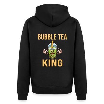 Bubble Tea Lover Gift - Unisex Premium Organic Zip Hoodie - black - Back - Nico (187cm)