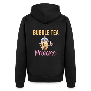 Bubble Tea Lover Gift - Unisex Premium Organic Zip Hoodie - black - Back - Nico (187cm)
