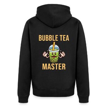 Bubble Tea Lover Gift - Unisex Premium Organic Zip Hoodie - black - Back - Nico (187cm)