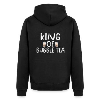 Bubble Tea Lover Gift - Unisex Premium Organic Zip Hoodie - black - Back - Nico (187cm)